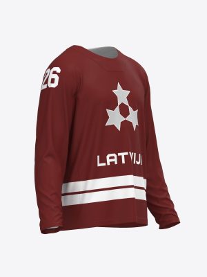 Latvijas Hokeja fanu krekls - Fanu krekls - Sarkans