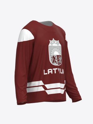 Latvijas Hokeja fanu krekls - Fanu krekls - Sarkans turīnas olimpiskās spēles