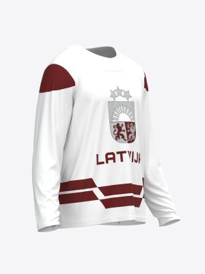 Latvijas Hokeja fanu krekls - Fanu krekls - balts turīnas olimpiskās spēles