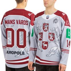 Latvian hockey team test outing light fan shirt