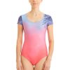 Dance leotard with short sleeves