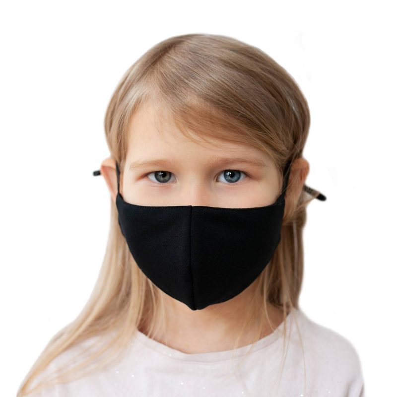 Black face masks for children