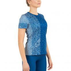 Athletics warm-up shirt for the team of women with a print
