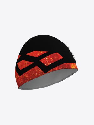 Custom sublimation sportswear team hat for Dzintaru Trīsdienas, featuring a full-print texture and club logo, designed for outdoor athletic performance.