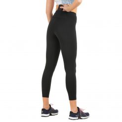 Tight-fitting running pants with a high belt for black women