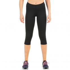 Tight-fitting running capri pants Accelerate black