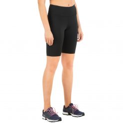 Tight-fitting running shorts with a high belt for black women