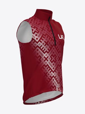 Custom sublimated windproof and water resistant rowing vest for national team athletes
