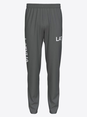 Official Latvijas Airesanas federacija grey tracksuit trousers for Latvijas Airesanas izlase by MintPrint