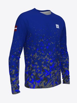 Custom team long sleeve shirt with professional sublimation printing, featuring a Ogres novada sporta centrs design.