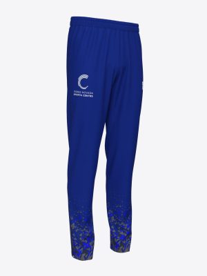 Custom sublimation sportswear track pants showing a team custom design with a zipper details