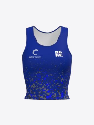 Ogres novada sporta centra-WOMENS-TOP featuring professional custom sportswear fabric and vibrant sublimation print.