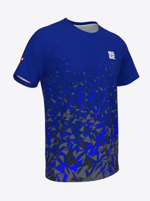 Professional custom sportswear t-shirt for Ogres-Novada-Sporta-Centra featuring a blue sublimation print design.
