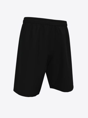 Men's black sublimated athletic shorts , featuring a performance fit and lightweight breathable fabric