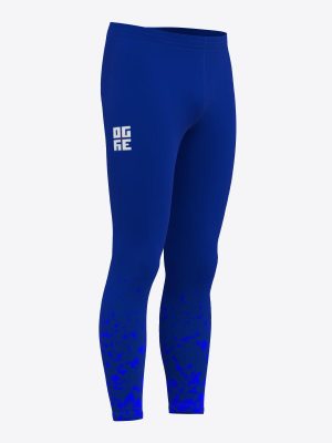 Professional custom sublimation sportswear leggings for Ogres novada sporta centrs, featuring an athletic compression fit.
