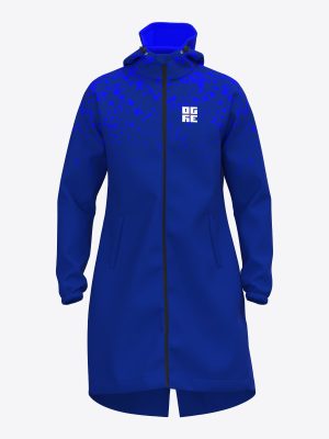 Blue custom sublimation sportswear parka coat with a hood for Ogres novada sporta centrs.
