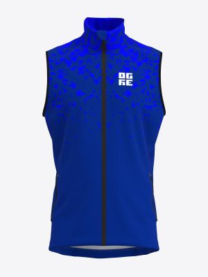 Custom sublimation sportswear training vest for Ogres sporta novada centrs, featuring a full-front zipper, and side pockets.