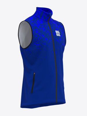 Custom sublimation sportswear training vest for Ogres sporta novada centrs, featuring a full-front zipper, and side pockets.