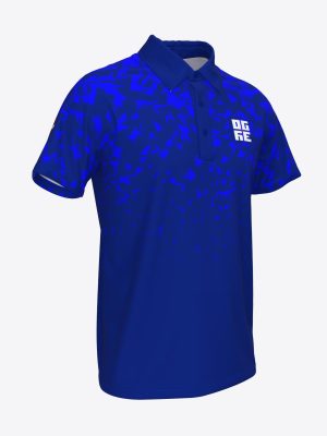 Custom Ogres novada sporta centra team polo shirt with professional sublimation print