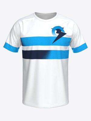 Balts krekls ar ziliem svītrām Orientēšanās kluba Ozons