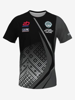 Sporta krekls ar personalizētu Ūdensmotociklu sporta asociācijas dizainu un logo.