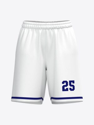 Basketball shorts showcasing a custom sportswear design made with sublimation print.