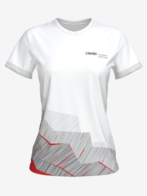 Vīriešu sporta krekls ar personalizētu Liepājas kompleksās Sporta skolas dizainu un Liepājas logo.