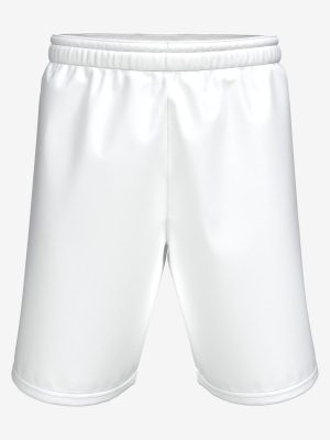 Men's professional flag football shorts with custom sublimated numbering, high-quality team uniform production, front view.