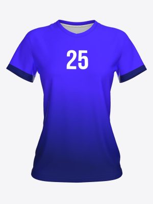 Custom sublimated ultimate frisbee jersey featuring a reinforced O-neck collar