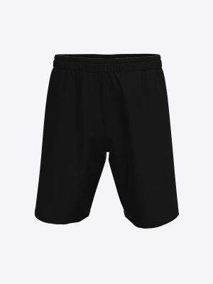 Custom men's beach volleyball shorts back view, professional athletic apparel manufacturing, high-performance sublimated team gear.