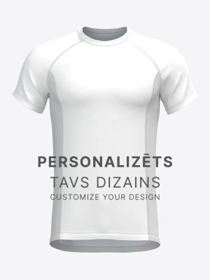 Custom sublimated performance T-shirt with breathable mesh side panels, raglan sleeves