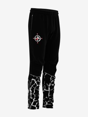 Custom PRO men's training pants with full-length design, featuring sublimated club branding graphics and reflective details