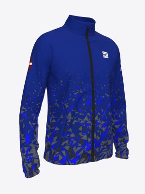 Custom Ogres novada sporta centra team sports jacket with full zipper, featuring a sublimation print and athletic performance fabric.
