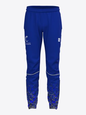 Custom PRO men's training pants with full-length design, featuring sublimated club branding graphics and reflective details