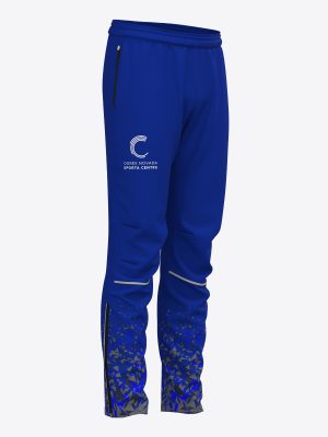 Custom PRO men's training pants with full-length design, featuring sublimated club branding graphics and reflective details