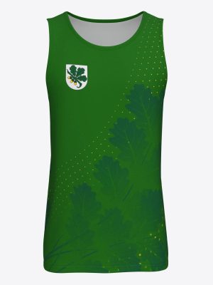 Professional custom sportswear singlet for Kandavas sporta skola featuring a sublimation print design.