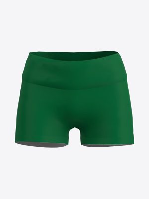 Kandavas novada sporta skola track shorts with turquoise graphic patterns on the side.