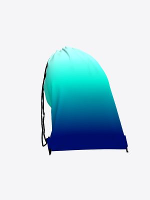 Custom drawstring sports bag sublimation print for team sportswear.