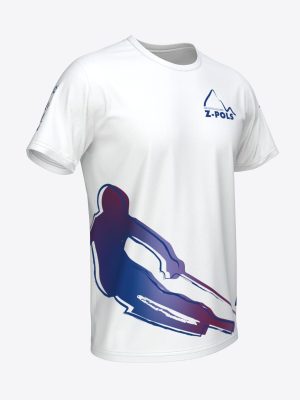 Balts sporta krekls ar custom dizainu un Sporta Klubs Z-POLS logo
