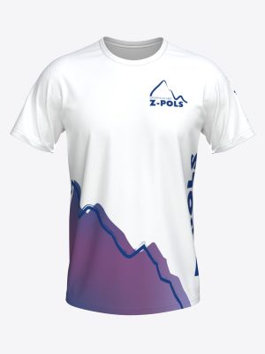 Balts sporta krekls ar custom dizainu un Sporta Klubs Z-POLS logo