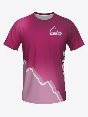 Rozā sporta krekls ar custom dizainu un Sporta Klubs Z-POLS logo