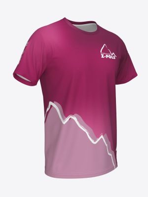 Rozā sporta krekls ar custom dizainu un Sporta Klubs Z-POLS logo