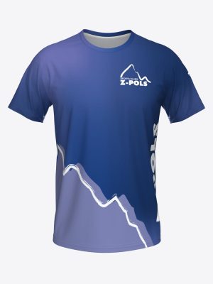 Zils sporta krekls ar custom dizainu un Sporta Klubs Z-POLS logo