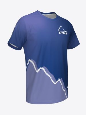 Zils sporta krekls ar custom dizainu un Sporta Klubs Z-POLS logo