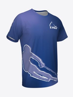 Zils sporta krekls ar custom dizainu un Sporta Klubs Z-POLS logo