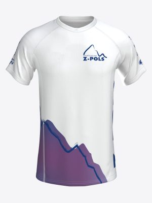 Balts sporta krekls ar custom dizainu un Sporta Klubs Z-POLS logo