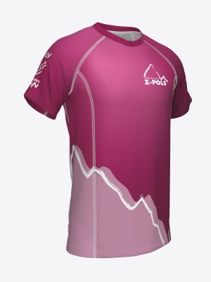 Rozā sporta krekls ar custom dizainu un Sporta Klubs Z-POLS logo