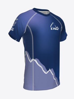 Zils sporta krekls ar custom dizainu un Sporta Klubs Z-POLS logo