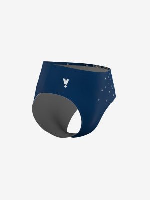 Sieviešu vieglatlētikas sporta biksītes ar personalizētu Valmieras Sporta skolas dizainu.