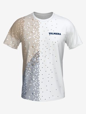 Vīriešu sporta krekls ar personalizētu Valmieras Sporta skolas dizainu un Valmieras logo.